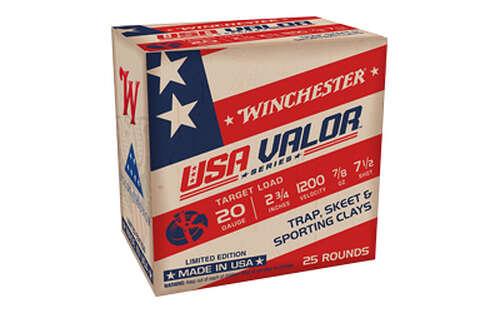 Ammunition Winchester Ammunition USA VALOR 20Gauge2.75" WIN USA VALOR 20GA 2.75" #7.5 25/250